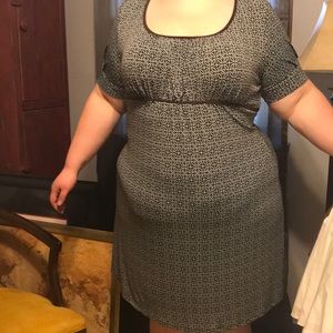 Brown & Aqua knit dress size 1X Maurice’s